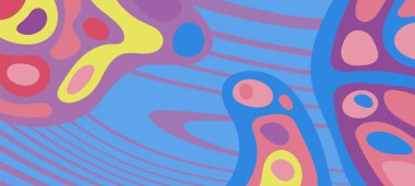 Çeşitli kıvrımlı süslemeleri olan organik dalgalı dokuların soyut arkaplanı. Kıvrımlı kıvrımlar dalga dokusu arkaplanındaki dekoratif süslemeleri. 