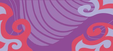 Çeşitli kıvrımlı süslemeleri olan organik dalgalı dokuların soyut arkaplanı. Kıvrımlı kıvrımlar dalga dokusu arkaplanındaki dekoratif süslemeleri. 