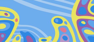 Çeşitli kıvrımlı süslemeleri olan organik dalgalı dokuların soyut arkaplanı. Kıvrımlı kıvrımlar dalga dokusu arkaplanındaki dekoratif süslemeleri. 