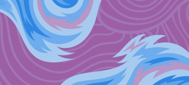 Çeşitli kıvrımlı süslemeleri olan organik dalgalı dokuların soyut arkaplanı. Kıvrımlı kıvrımlar dalga dokusu arkaplanındaki dekoratif süslemeleri. 