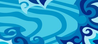 Çeşitli kıvrımlı süslemeleri olan organik dalgalı dokuların soyut arkaplanı. Kıvrımlı kıvrımlar dalga dokusu arkaplanındaki dekoratif süslemeleri. 