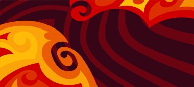 Çeşitli kıvrımlı süslemeleri olan organik dalgalı dokuların soyut arkaplanı. Kıvrımlı kıvrımlar dalga dokusu arkaplanındaki dekoratif süslemeleri. 