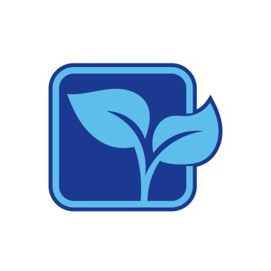 Bitki ya da yaprak şekilli vektör logosu tasarımı. İlgili logo tasarımı amacı için yaprak logosu vektör sanatı