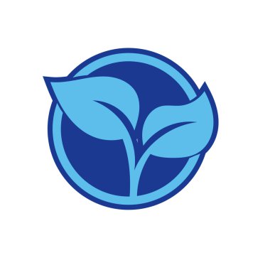 Bitki ya da yaprak şekilli vektör logosu tasarımı. İlgili logo tasarımı amacı için yaprak logosu vektör sanatı