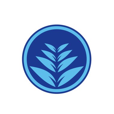 Bitki ya da yaprak şekilli vektör logosu tasarımı. İlgili logo tasarımı amacı için yaprak logosu vektör sanatı