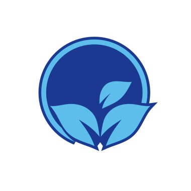 Bitki ya da yaprak şekilli vektör logosu tasarımı. İlgili logo tasarımı amacı için yaprak logosu vektör sanatı
