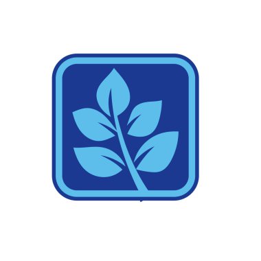Bitki ya da yaprak şekilli vektör logosu tasarımı. İlgili logo tasarımı amacı için yaprak logosu vektör sanatı