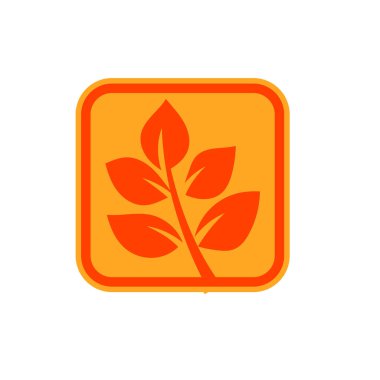 Bitki ya da yaprak şekilli vektör logosu tasarımı. İlgili logo tasarımı amacı için yaprak logosu vektör sanatı