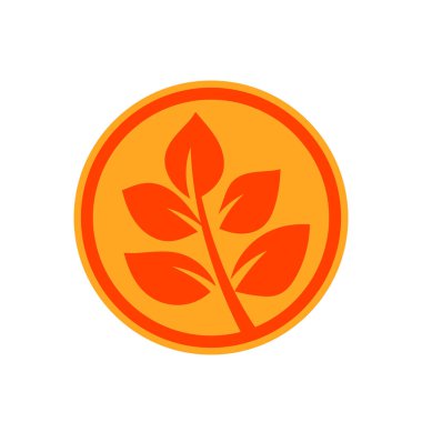 Bitki ya da yaprak şekilli vektör logosu tasarımı. İlgili logo tasarımı amacı için yaprak logosu vektör sanatı