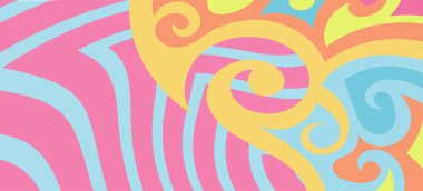 Çeşitli kıvrımlı süslemeleri olan organik dalgalı dokuların soyut arkaplanı. Kıvrımlı kıvrımlar dalga dokusu arkaplanındaki dekoratif süslemeleri. 