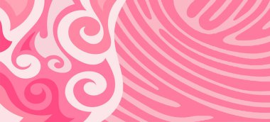 Çeşitli kıvrımlı süslemeleri olan organik dalgalı dokuların soyut arkaplanı. Kıvrımlı kıvrımlar dalga dokusu arkaplanındaki dekoratif süslemeleri. 