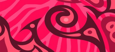 Çeşitli kıvrımlı süslemeleri olan organik dalgalı dokuların soyut arkaplanı. Kıvrımlı kıvrımlar dalga dokusu arkaplanındaki dekoratif süslemeleri. 