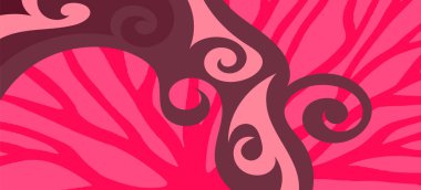 Çeşitli kıvrımlı süslemeleri olan organik dalgalı dokuların soyut arkaplanı. Kıvrımlı kıvrımlar dalga dokusu arkaplanındaki dekoratif süslemeleri. 