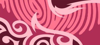 Çeşitli kıvrımlı süslemeleri olan organik dalgalı dokuların soyut arkaplanı. Kıvrımlı kıvrımlar dalga dokusu arkaplanındaki dekoratif süslemeleri. 