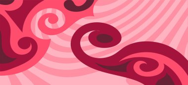 Çeşitli kıvrımlı süslemeleri olan organik dalgalı dokuların soyut arkaplanı. Kıvrımlı kıvrımlar dalga dokusu arkaplanındaki dekoratif süslemeleri. 