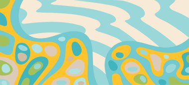 Çeşitli kıvrımlı süslemeleri olan organik dalgalı dokuların soyut arkaplanı. Kıvrımlı kıvrımlar dalga dokusu arkaplanındaki dekoratif süslemeleri. 