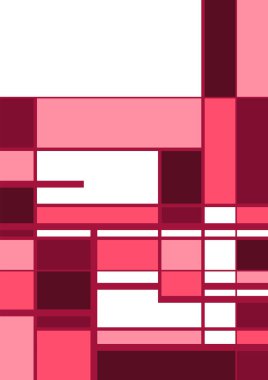 Soyut Bauhaus geometrik desen arka plan, vektör çember, üçgen ve kare çizgiler renk tasarımı. Renkli Bauhaus desen arkaplanı