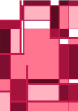 Soyut Bauhaus geometrik desen arka plan, vektör çember, üçgen ve kare çizgiler renk tasarımı. Renkli Bauhaus desen arkaplanı