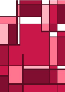 Soyut Bauhaus geometrik desen arka plan, vektör çember, üçgen ve kare çizgiler renk tasarımı. Renkli Bauhaus desen arkaplanı