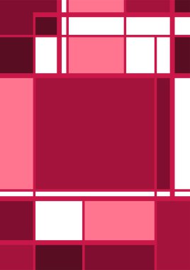 Soyut Bauhaus geometrik desen arka plan, vektör çember, üçgen ve kare çizgiler renk tasarımı. Renkli Bauhaus desen arkaplanı