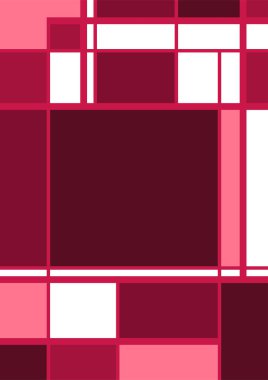 Soyut Bauhaus geometrik desen arka plan, vektör çember, üçgen ve kare çizgiler renk tasarımı. Renkli Bauhaus desen arkaplanı