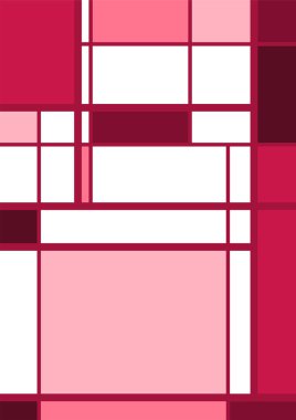 Soyut Bauhaus geometrik desen arka plan, vektör çember, üçgen ve kare çizgiler renk tasarımı. Renkli Bauhaus desen arkaplanı