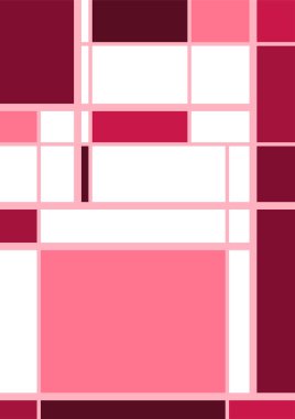 Soyut Bauhaus geometrik desen arka plan, vektör çember, üçgen ve kare çizgiler renk tasarımı. Renkli Bauhaus desen arkaplanı