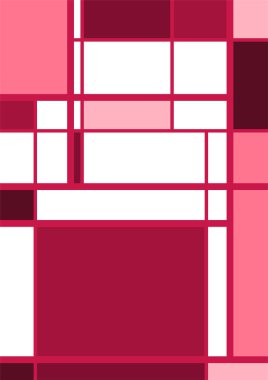 Soyut Bauhaus geometrik desen arka plan, vektör çember, üçgen ve kare çizgiler renk tasarımı. Renkli Bauhaus desen arkaplanı