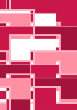 Soyut Bauhaus geometrik desen arka plan, vektör çember, üçgen ve kare çizgiler renk tasarımı. Renkli Bauhaus desen arkaplanı