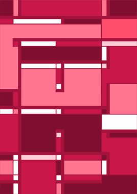 Soyut Bauhaus geometrik desen arka plan, vektör çember, üçgen ve kare çizgiler renk tasarımı. Renkli Bauhaus desen arkaplanı