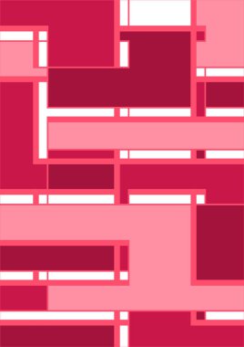 Soyut Bauhaus geometrik desen arka plan, vektör çember, üçgen ve kare çizgiler renk tasarımı. Renkli Bauhaus desen arkaplanı