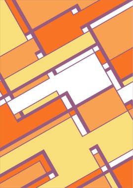 Soyut geometrik model arkaplan kare çizgileri renk sanat tasarımı. Renkli Bauhaus desen arkaplanı