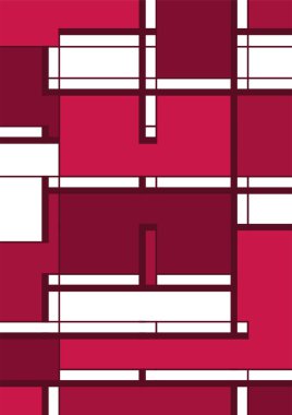 Soyut geometrik model arkaplan kare çizgileri renk sanat tasarımı. Renkli Bauhaus desen arkaplanı