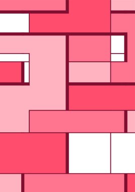 Soyut geometrik model arkaplan kare çizgileri renk sanat tasarımı. Renkli Bauhaus desen arkaplanı