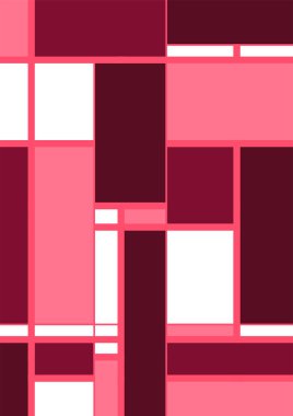 Soyut geometrik model arkaplan kare çizgileri renk sanat tasarımı. Renkli Bauhaus desen arkaplanı