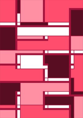 Soyut geometrik model arkaplan kare çizgileri renk sanat tasarımı. Renkli Bauhaus desen arkaplanı