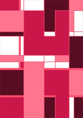 Soyut geometrik model arkaplan kare çizgileri renk sanat tasarımı. Renkli Bauhaus desen arkaplanı