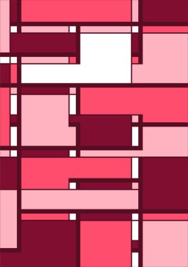 Soyut geometrik model arkaplan kare çizgileri renk sanat tasarımı. Renkli Bauhaus desen arkaplanı