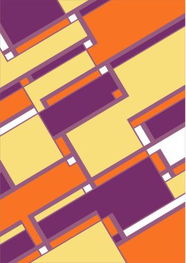 Soyut geometrik model arkaplan kare çizgileri renk sanat tasarımı. Renkli Bauhaus desen arkaplanı