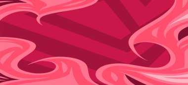 Geometrik çizgili kıvrımlı süslemeli soyut arkaplan. Dekoratif kıvrımlı çizgili desen kolajı süslemeleri şekillendirir.