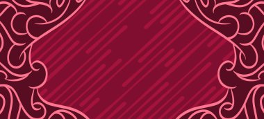 Geometrik çizgili kıvrımlı süslemeli soyut arkaplan. Dekoratif kıvrımlı çizgili desen kolajı süslemeleri şekillendirir.