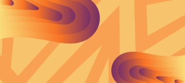 Geometrik çizgili kıvrımlı süslemeli soyut arkaplan. Dekoratif kıvrımlı çizgili desen kolajı süslemeleri şekillendirir.