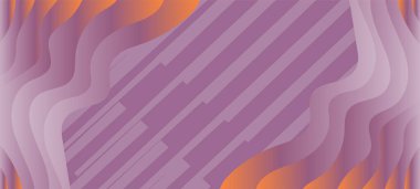 Geometrik çizgili kıvrımlı süslemeli soyut arkaplan. Dekoratif kıvrımlı çizgili desen kolajı süslemeleri şekillendirir.