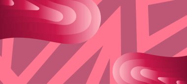 Geometrik çizgili kıvrımlı süslemeli soyut arkaplan. Dekoratif kıvrımlı çizgili desen kolajı süslemeleri şekillendirir.