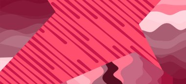 Çizgili desenli ve dikdörtgen yüzeyli soyut arkaplan. Geometrik şekillerin kolajı çizgi dokusunun üzerine süsleme.