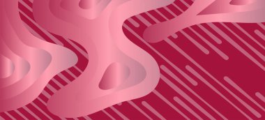 Çizgili desenli ve dikdörtgen yüzeyli soyut arkaplan. Geometrik şekillerin kolajı çizgi dokusunun üzerine süsleme.