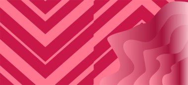 Çizgili desenli ve dikdörtgen yüzeyli soyut arkaplan. Geometrik şekillerin kolajı çizgi dokusunun üzerine süsleme.