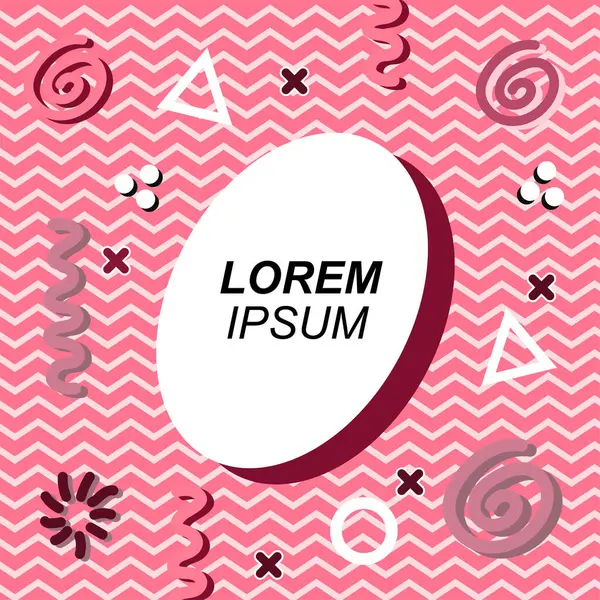 Çeşitli geometrik ve organik şekilli süslemeleri olan soyut arkaplan kare kartı. Sosyal medya içeriği için metin alanı olan kare poster. Geometrik memphis tarzıyla kare duvar kağıdı.