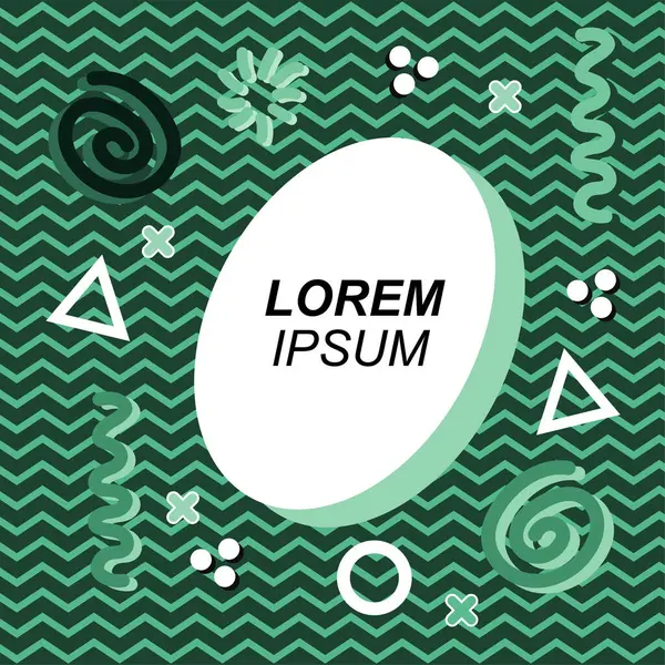 Çeşitli geometrik ve organik şekilli süslemeleri olan soyut arkaplan kare kartı. Sosyal medya içeriği için metin alanı olan kare poster. Geometrik memphis tarzıyla kare duvar kağıdı.