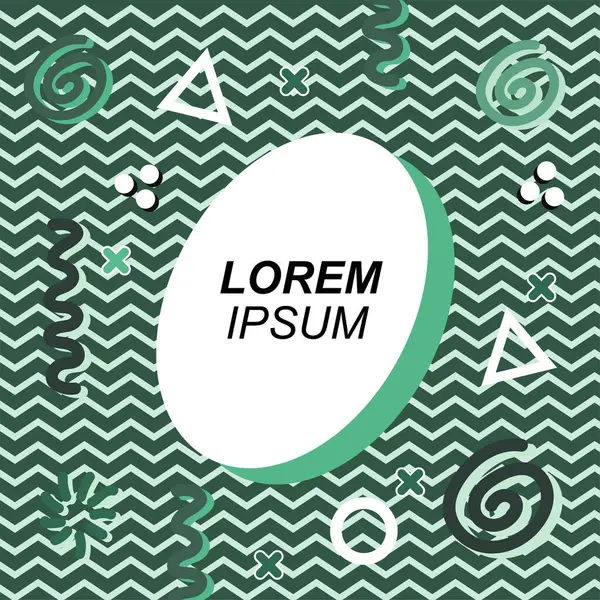 Çeşitli geometrik ve organik şekilli süslemeleri olan soyut arkaplan kare kartı. Sosyal medya içeriği için metin alanı olan kare poster. Geometrik memphis tarzıyla kare duvar kağıdı.